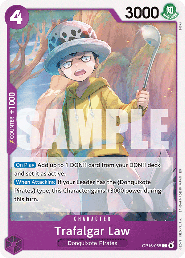 Trafalgar Law (068) OP16-068 One Piece card
