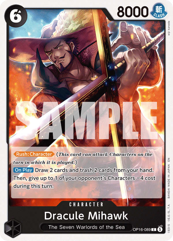 Dracule Mihawk OP16-089 One Piece card