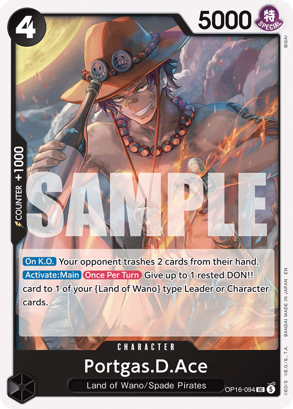 Portgas.D.Ace (094) OP16-094 One Piece card