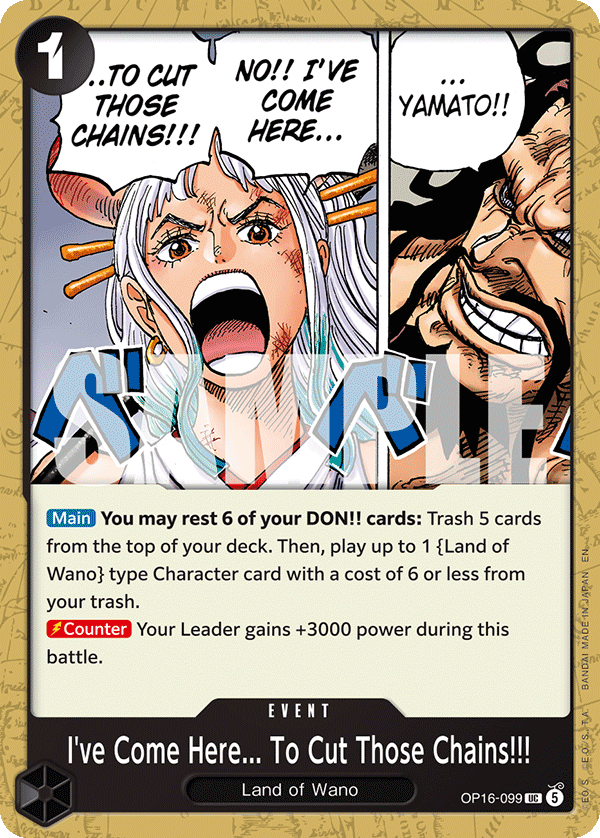 I've Come Here... To Cut Those Chains!!! OP16-099 One Piece card