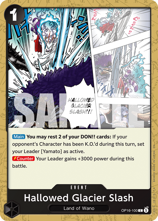 Hallowed Glacier Slash OP16-100 One Piece card