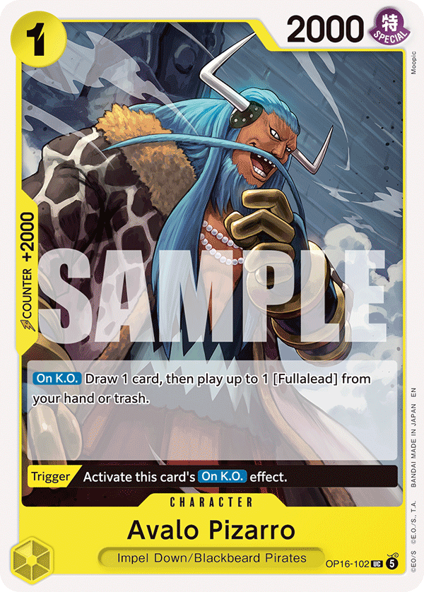 Avalo Pizarro OP16-102 One Piece card