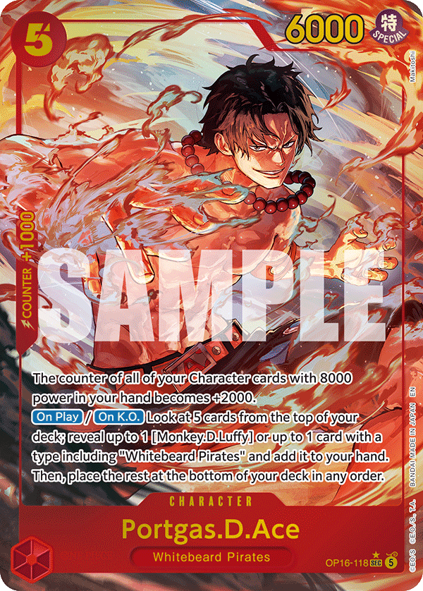 Portgas.D.Ace (118) (Alternate Art) OP16-118 One Piece card