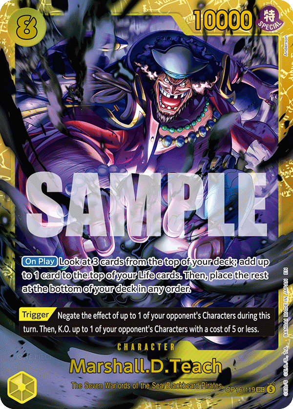 Marshall.D.Teach (119) OP16-119 One Piece card