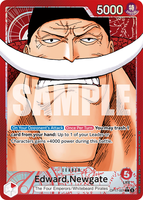 Edward.Newgate (001) (Alternate Art) OP17-001 One Piece card