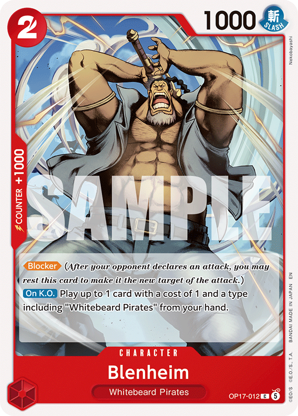 Blenheim OP17-012 One Piece card