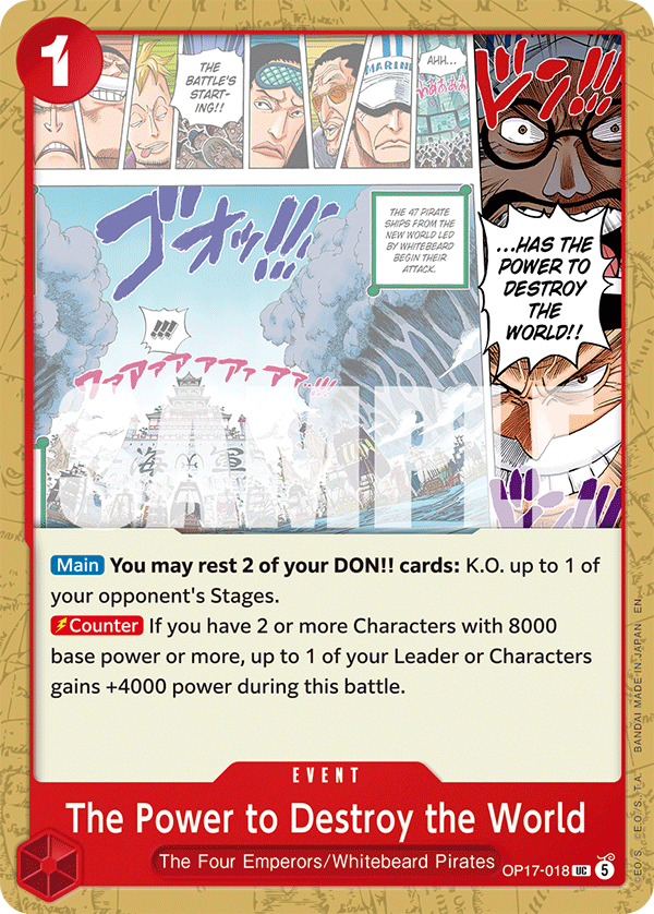 The Power to Destroy the World OP17-018 One Piece card