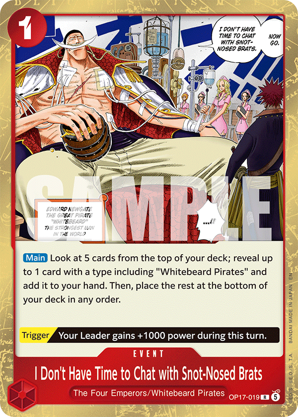 I Don't Have Time to Chat with Snot-Nosed Brats OP17-019 One Piece card