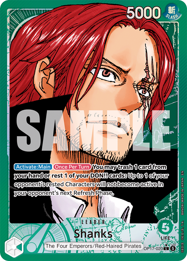 Shanks (020) (Alternate Art) OP17-020 One Piece card