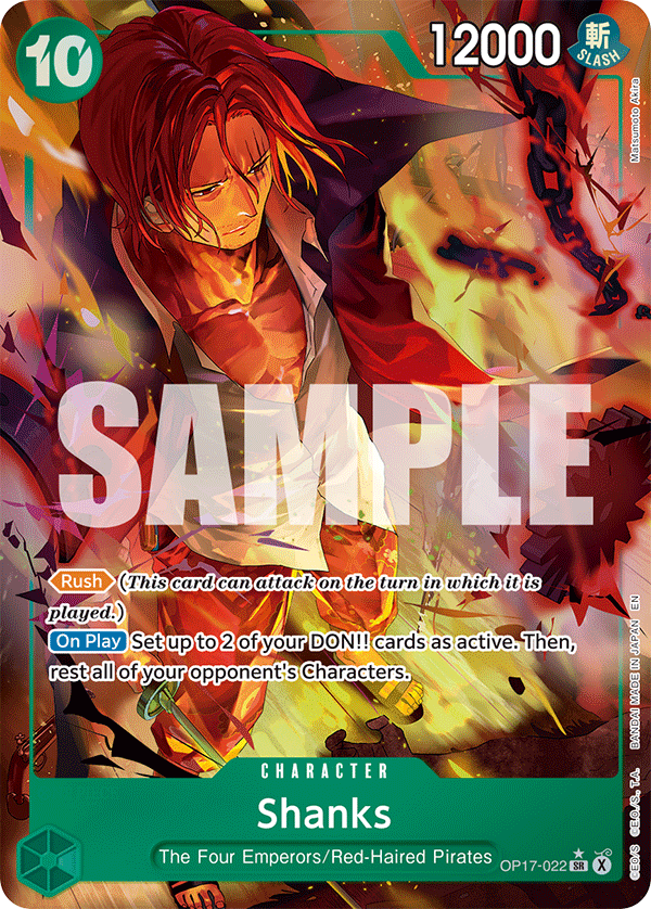 Shanks (022) (Alternate Art) OP17-022 One Piece card