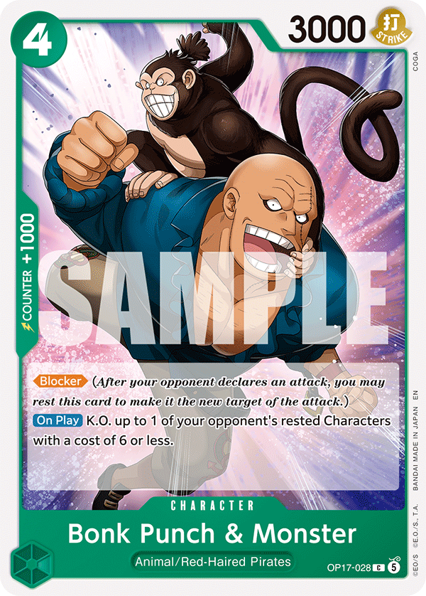 Bonk Punch & Monster OP17-028 One Piece card