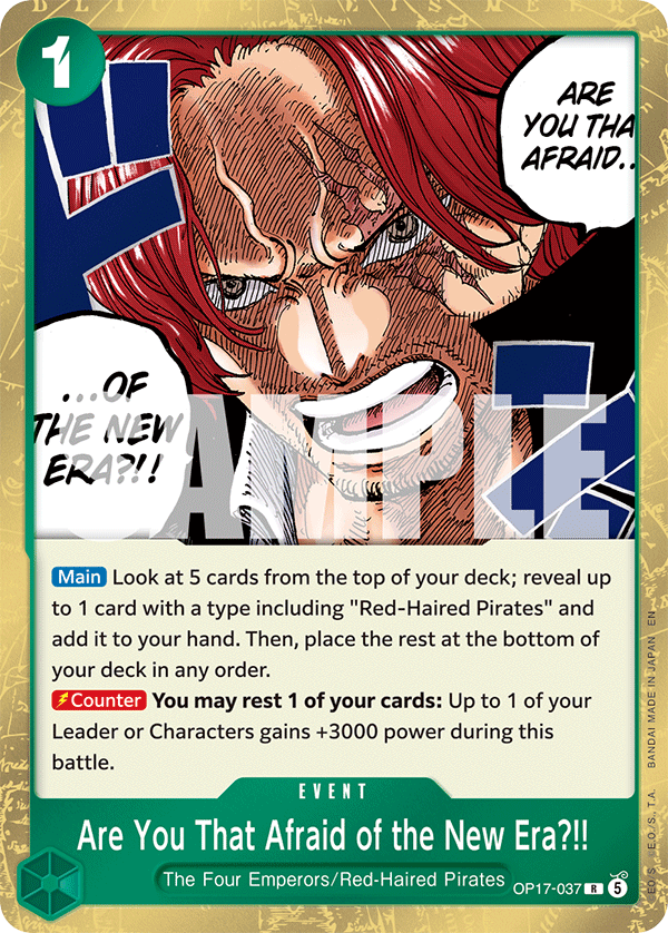 Are You That Afraid of the New Era?! OP17-037 One Piece card