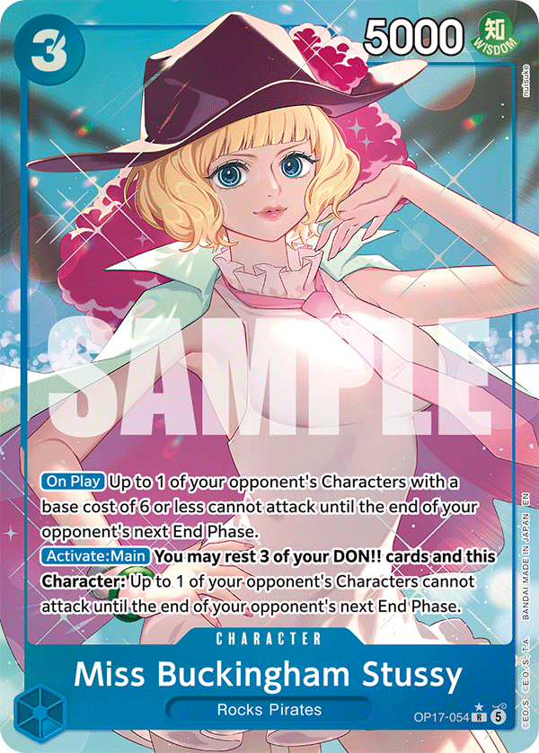 Miss Buckingham Stussy (Alternate Art) OP17-054 One Piece card