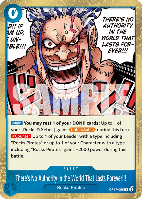 There's No Authority in the World That Lasts Forever!!! OP17-055 One Piece card
