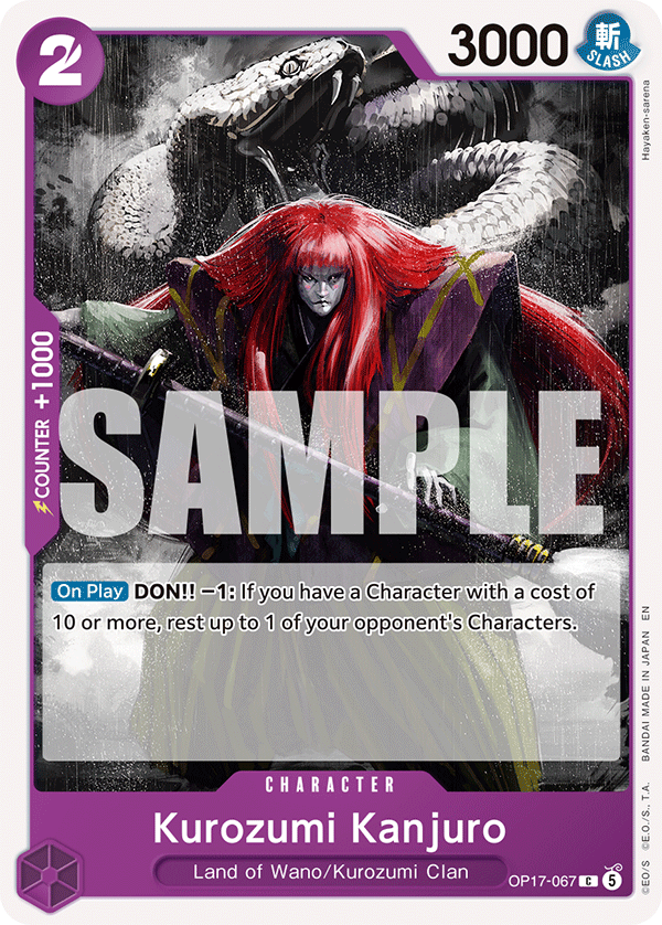 Kurozumi Kanjuro OP17-067 One Piece card