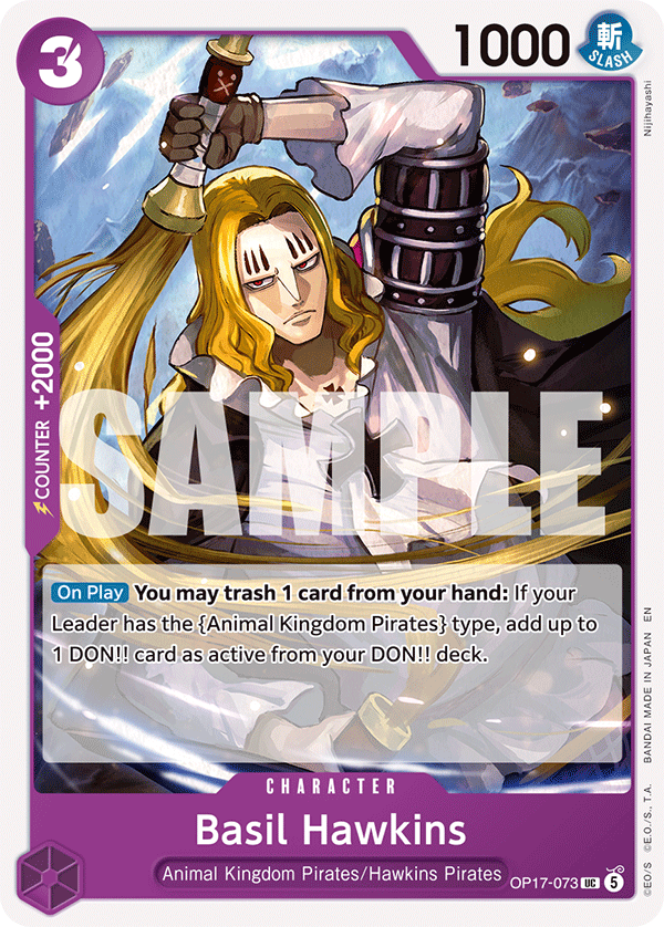 Basil Hawkins OP17-073 One Piece card