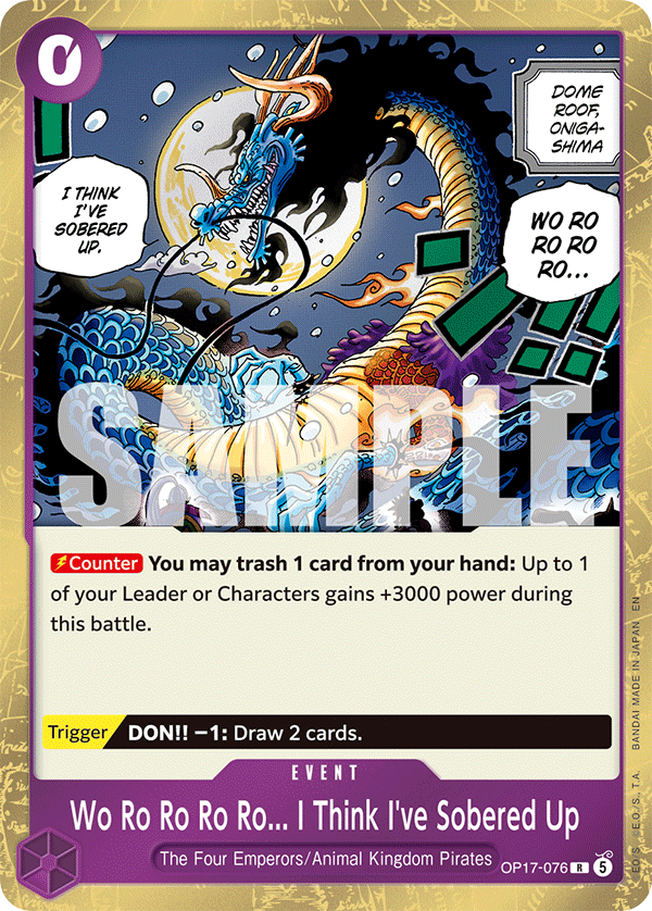 Wo Ro Ro Ro Ro... I Think I've Sobered Up OP17-076 One Piece card