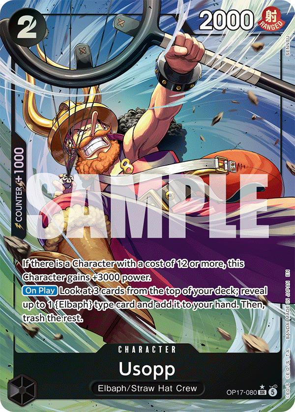 Usopp (Alternate Art) OP17-080 One Piece card
