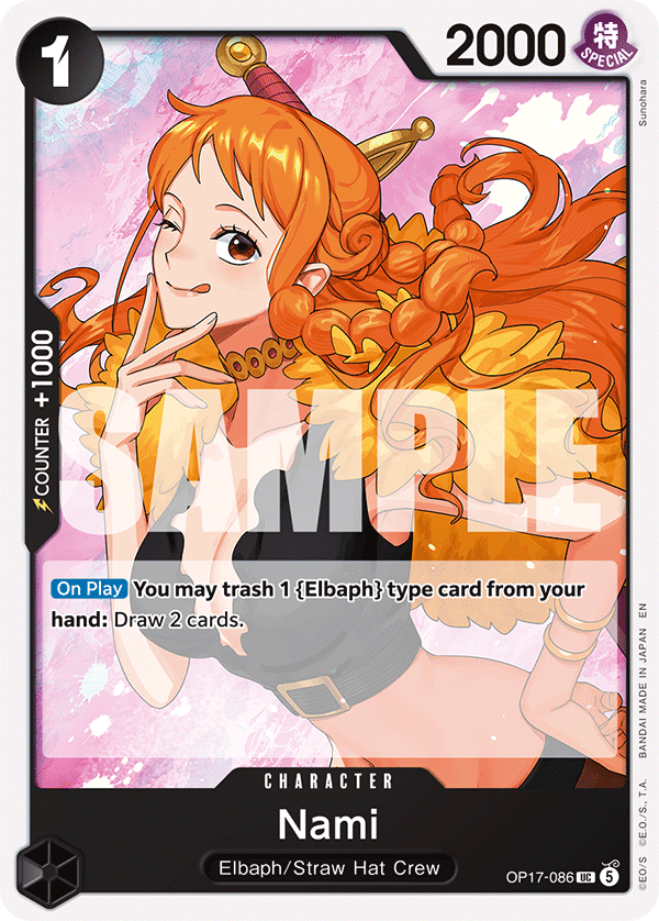 Nami (086) OP17-086 One Piece card