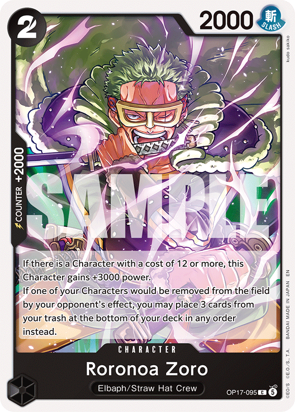 Roronoa Zoro (095) OP17-095 One Piece card