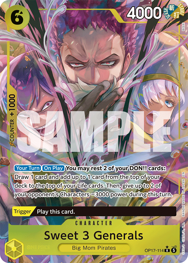 Sweet 3 Generals (Alternate Art) OP17-114 One Piece card
