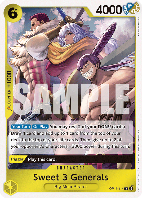 Sweet 3 Generals OP17-114 One Piece card