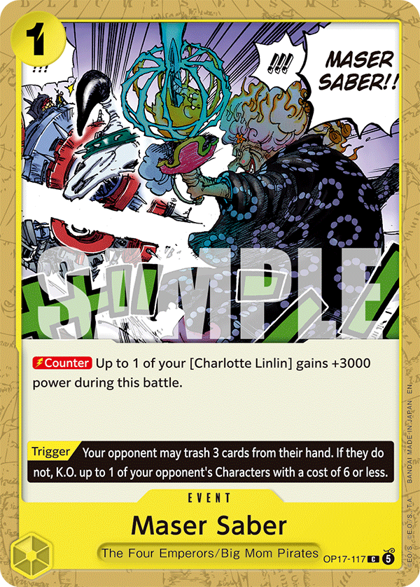 Maser Saber OP17-117 One Piece card