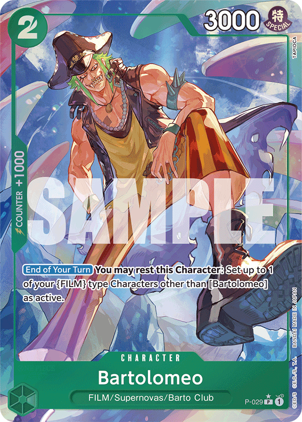 Bartolomeo (P-029) (Full Art) P-029 One Piece card