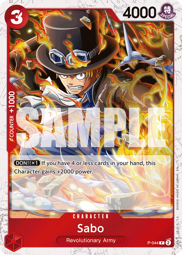 Sabo - P-044 (Pirate Foil) P-044 One Piece card