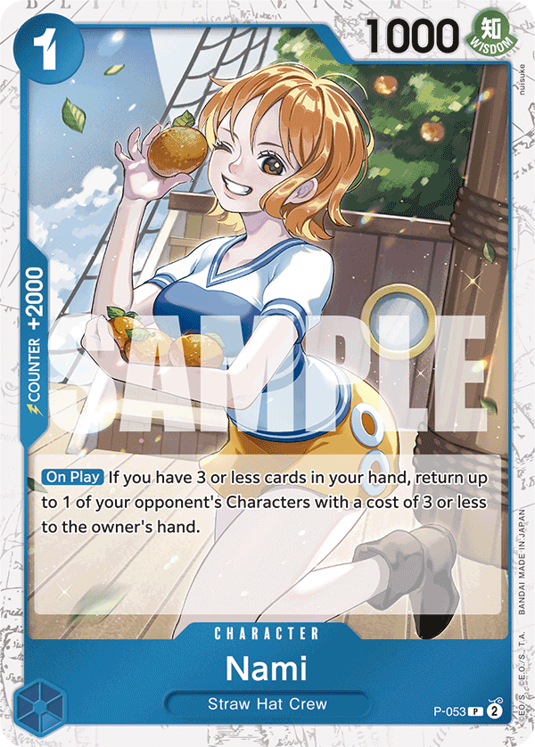 Nami (P-053) (Jolly Roger Foil) P-053 One Piece card