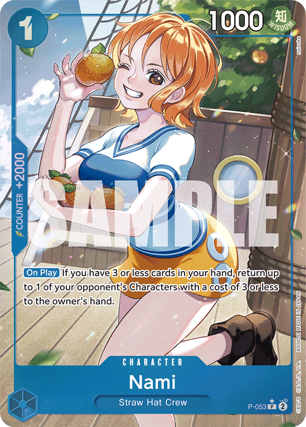 Nami (P-053) (Full Art) P-053 One Piece card