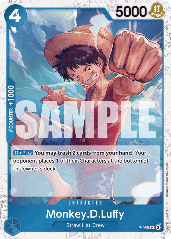 Monkey.D.Luffy (P-055) (Jolly Roger Foil) P-055 One Piece card