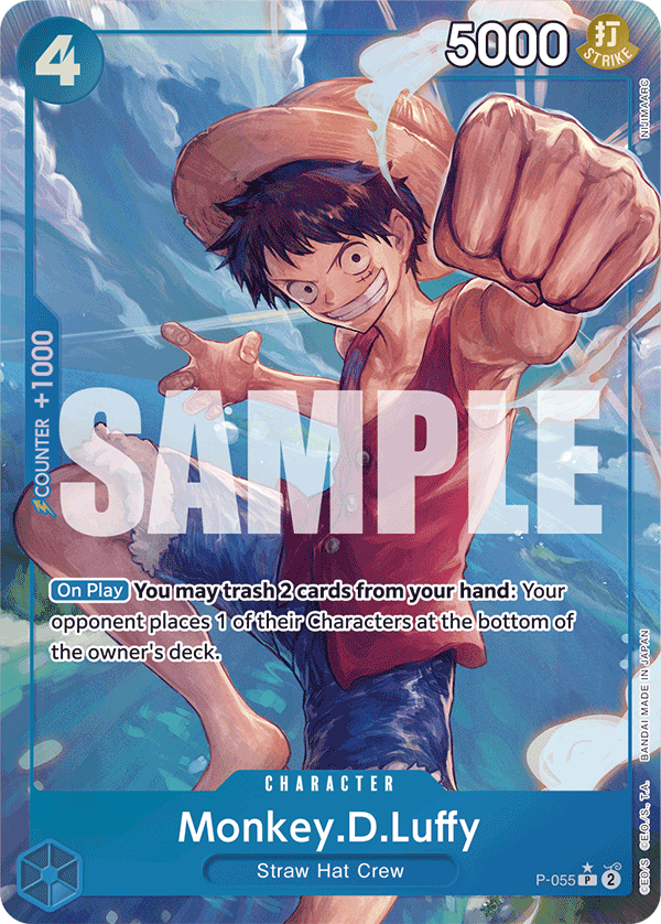 Monkey.D.Luffy (P-055) (Full Art) P-055 One Piece card