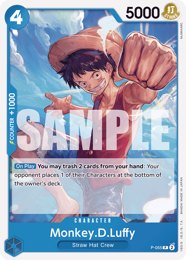 Monkey.D.Luffy (P-055) (Reprint) P-055 One Piece card