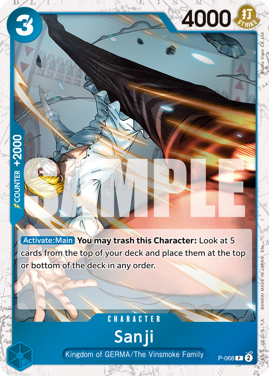 Sanji - P-068 (Pirate Foil) P-068 One Piece card