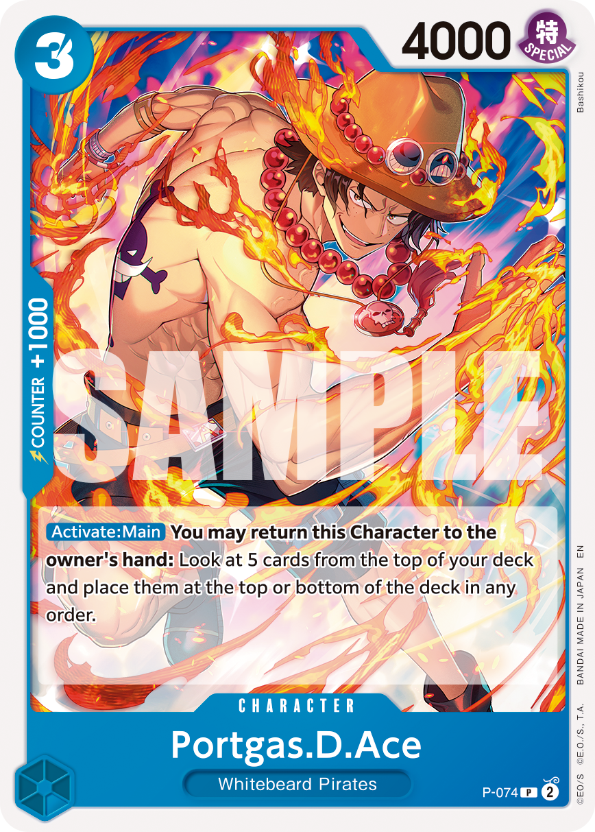 Portgas.D.Ace - P-074 (Pirate Foil) P-074 One Piece card