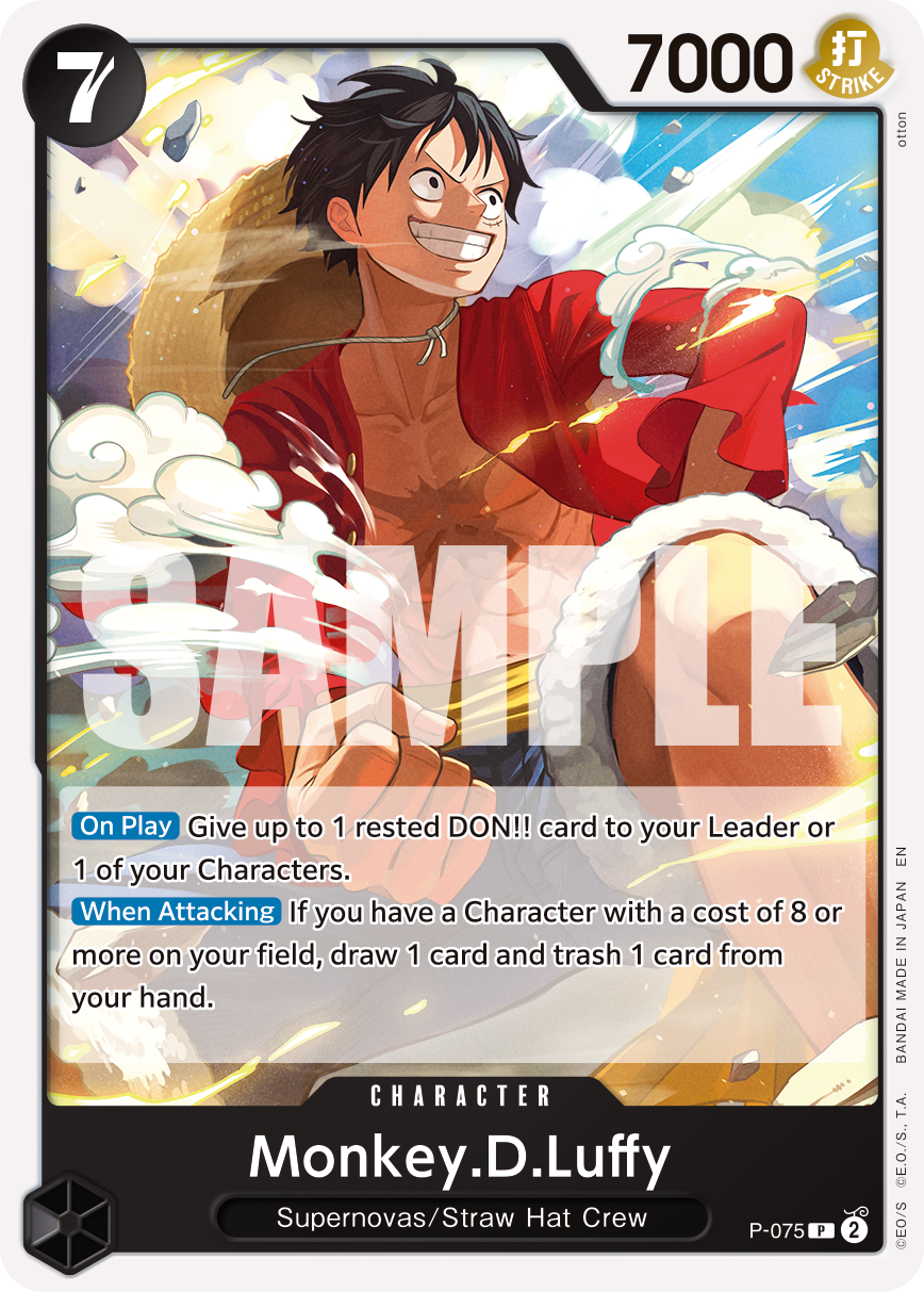 Monkey.D.Luffy - P-075 (Reprint) P-075 One Piece card