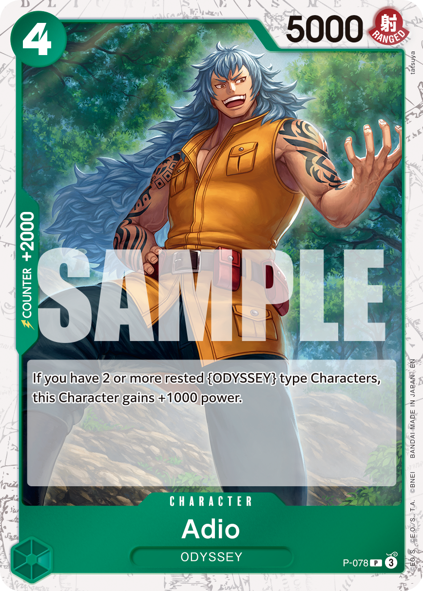 Adio (Pirate Foil) P-078 One Piece card