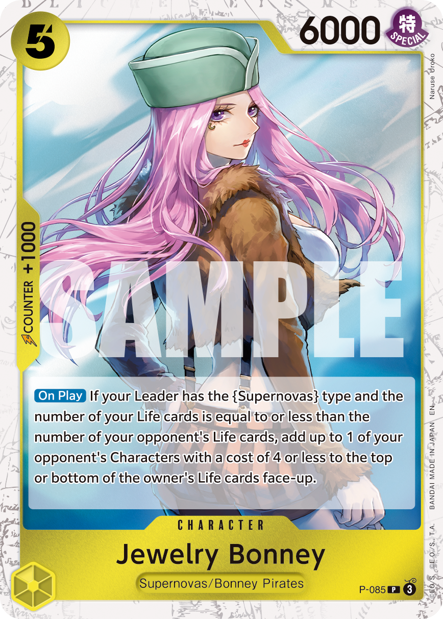 Jewelry Bonney - P-085 (Pirate Foil) P-085 One Piece card