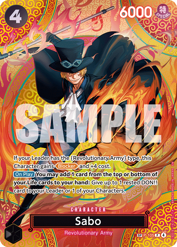Sabo (P-105) (SP) P-105 One Piece card