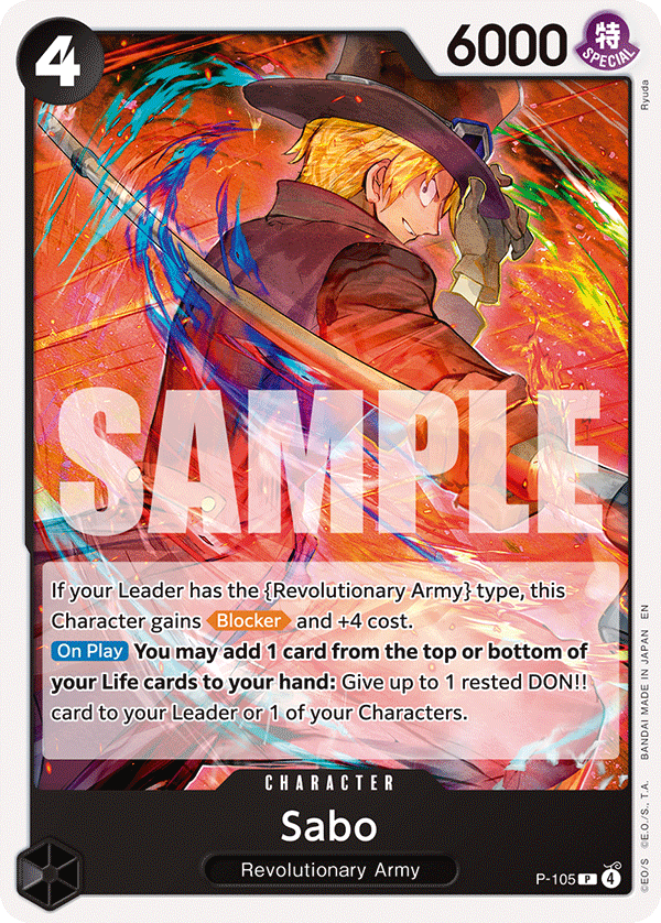 Sabo (P-105) P-105 One Piece card