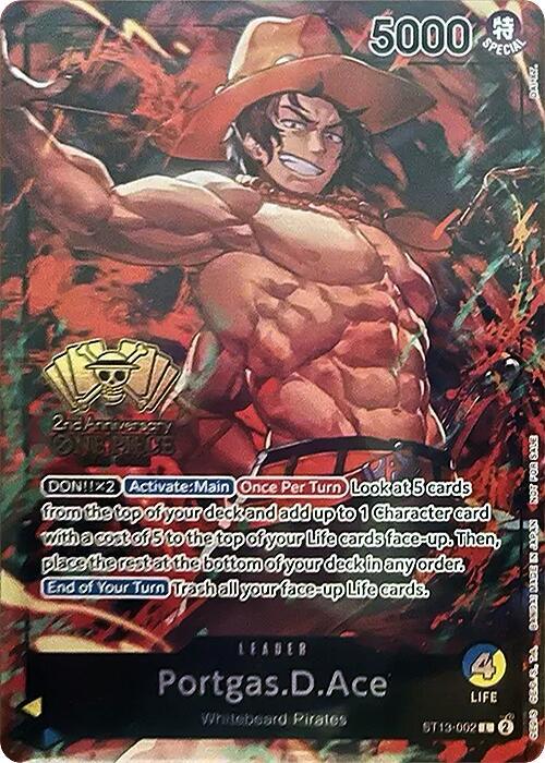 Portgas.D.Ace (2nd Anniversary Tournament) ST13-002 One Piece card