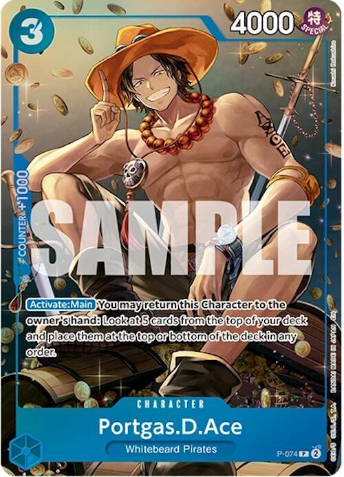 Portgas.D.Ace (Tin Pack Set Vol. 2) P-074 One Piece card