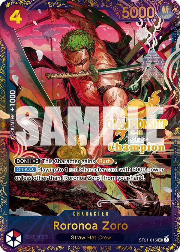 Roronoa Zoro (CS 25-26 1st Place) ST21-015 One Piece card