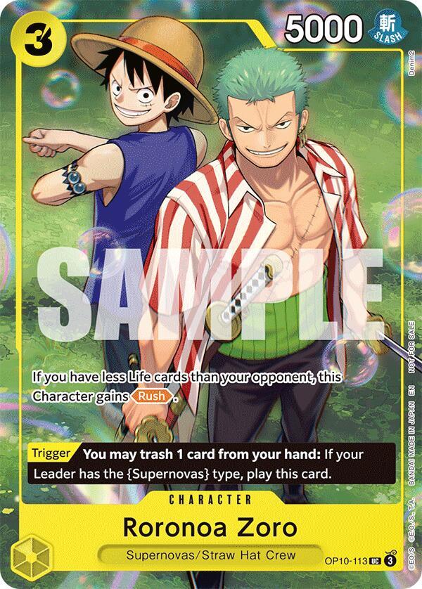Roronoa Zoro (Learn Together Deck Set - Set Sail Event) OP10-113 One Piece card