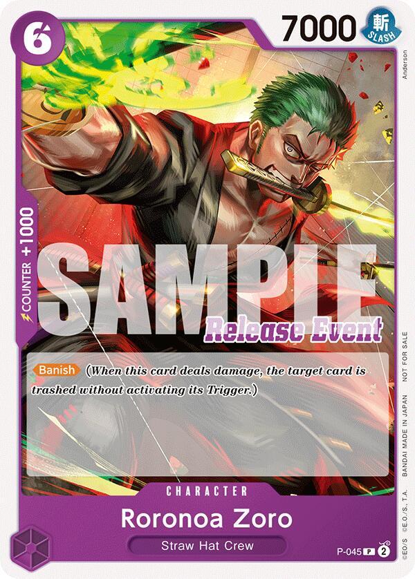 Roronoa Zoro (ST15 - ST20 Release Event Pack) P-045 One Piece card