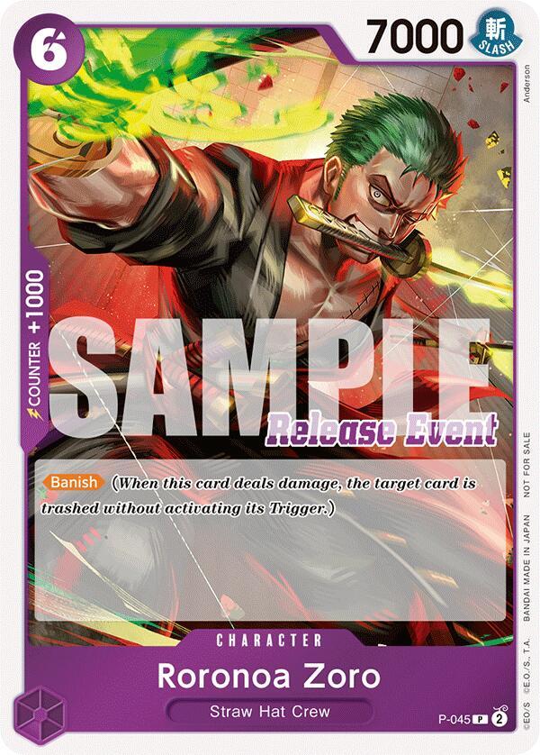 Roronoa Zoro (ST15 - ST20 Release Event Winner Pack) P-045 One Piece card