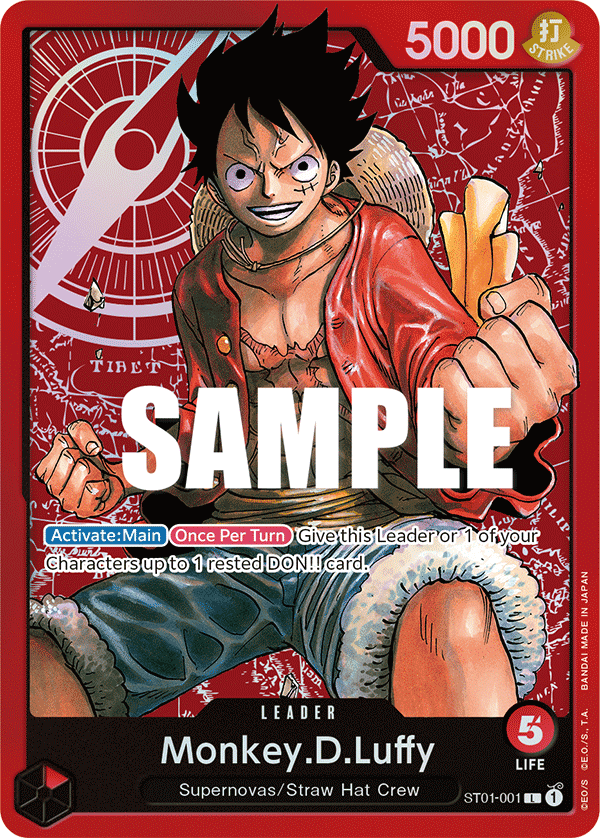 Monkey.D.Luffy (001) leader from Starter Deck 1: Straw Hat Crew