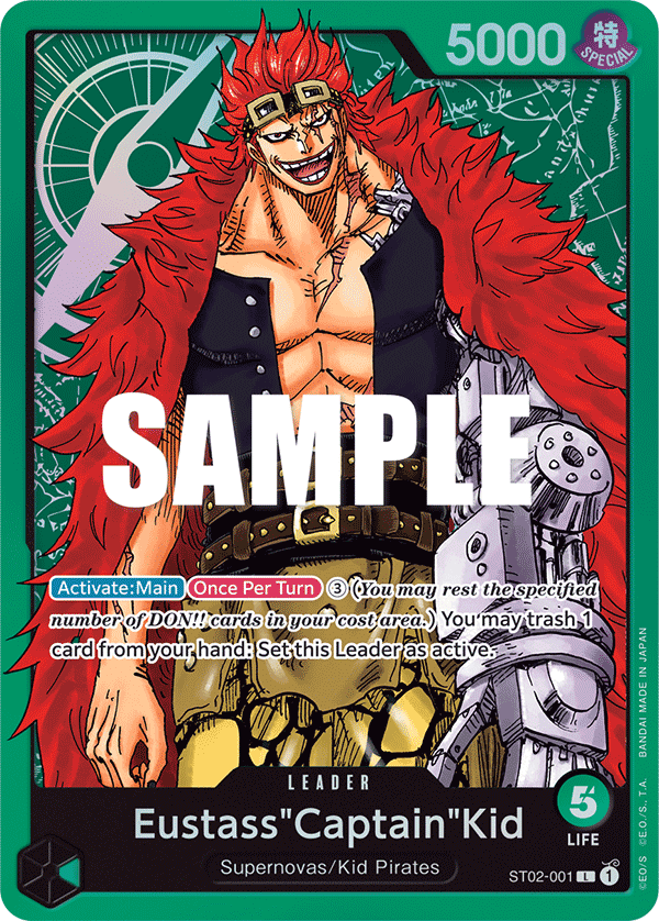 Eustass"Captain"Kid (001) leader from Starter Deck 2: Worst Generation