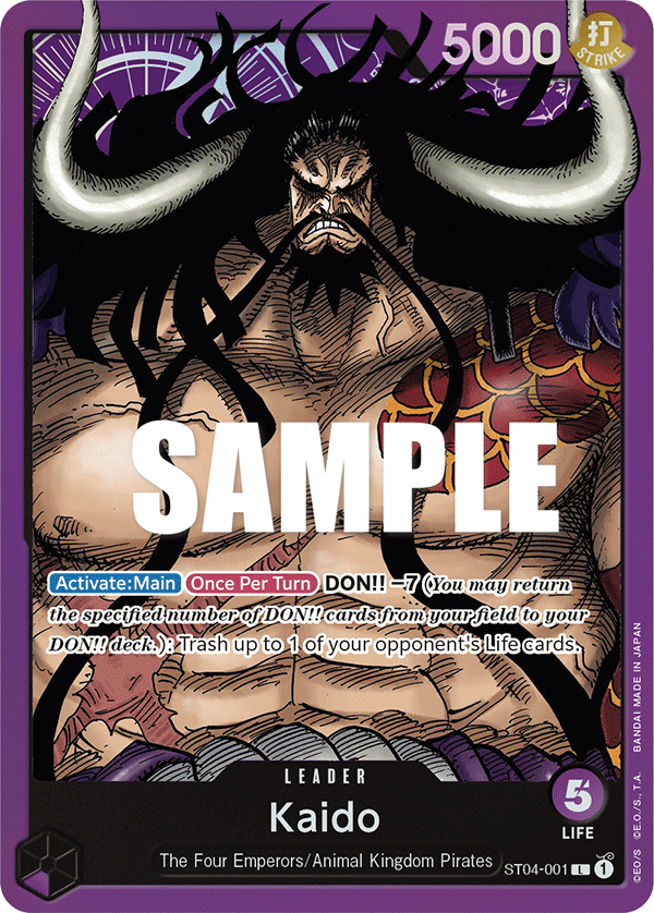 Kaido (001) leader from Starter Deck 4: Animal Kingdom Pirates